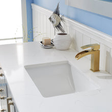 Load image into Gallery viewer, Vinnova Shannon 60&quot; Single Vanity in Paris Grey and Composite Carrara White Stone Countertop Without Mirror- Vinnova