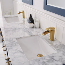 Load image into Gallery viewer, Vinnova Shannon 72&quot; Double Vanity in Royal Blue and Composite Carrara White Stone Countertop Without Mirror- Vinnova