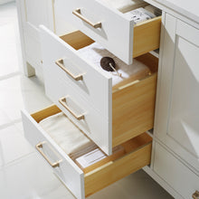 Load image into Gallery viewer, Vinnova Shannon 72&quot; Double Vanity in White and Composite Carrara White Stone Countertop Without Mirror- Vinnova