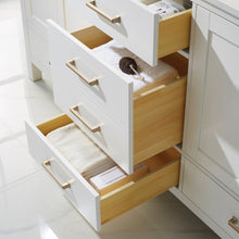 Load image into Gallery viewer, Vinnova Shannon 72&quot; Double Vanity in White and Composite Carrara White Stone Countertop With Mirror- Vinnova