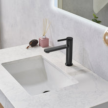 Load image into Gallery viewer, Vinnova Alistair 36B&quot; Single Vanity in North American Oak with White Grain Stone Countertop With Mirror- Vinnova