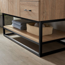 Load image into Gallery viewer, Vinnova Alistair 42B&quot; Single Vanity in North American Oak with White Grain Stone Countertop With Mirror- Vinnova