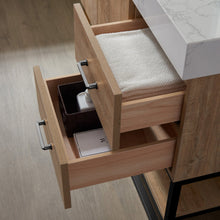 Load image into Gallery viewer, Vinnova Alistair 42B&quot; Single Vanity in North American Oak with White Grain Stone Countertop With Mirror- Vinnova