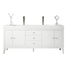 Load image into Gallery viewer, James Martin Linear 72&quot; Glossy White Double Vanity- James Martin