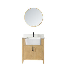 Load image into Gallery viewer, Vinnova Sevilla 30&quot; Vanity in Washed Ash with White Composite Stone Countertop With Mirror- Vinnova