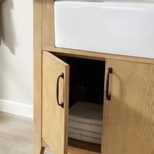 Load image into Gallery viewer, Vinnova Sevilla 30&quot; Vanity in Washed Ash with White Composite Stone Countertop With Mirror- Vinnova