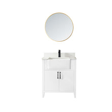 Load image into Gallery viewer, Vinnova Sevilla 30&quot; Vanity in White with White Composite Stone Countertop With Mirror- Vinnova
