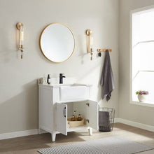 Load image into Gallery viewer, Vinnova Sevilla 30&quot; Vanity in White with White Composite Stone Countertop With Mirror- Vinnova