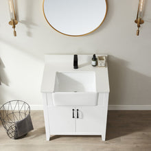 Load image into Gallery viewer, Vinnova Sevilla 30&quot; Vanity in White with White Composite Stone Countertop With Mirror- Vinnova
