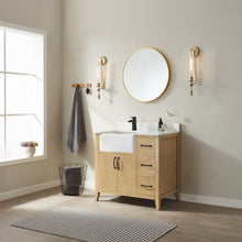 Load image into Gallery viewer, Vinnova Sevilla 36&quot; Vanity in Washed Ash with White Composite Stone Countertop With Mirror- Vinnova