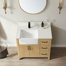 Load image into Gallery viewer, Vinnova Sevilla 36&quot; Vanity in Washed Ash with White Composite Stone Countertop With Mirror- Vinnova