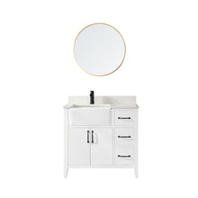 Load image into Gallery viewer, Vinnova Sevilla 36&quot; Vanity in White with White Composite Stone Countertop With Mirror- Vinnova