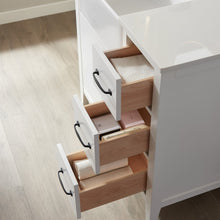 Load image into Gallery viewer, Vinnova Sevilla 36&quot; Vanity in White with White Composite Stone Countertop With Mirror- Vinnova