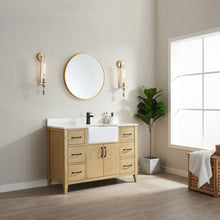 Load image into Gallery viewer, Vinnova Sevilla 48&quot; Vanity in Washed Ash with White Composite Stone Countertop With Mirror- Vinnova