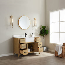 Load image into Gallery viewer, Vinnova Sevilla 48&quot; Vanity in Washed Ash with White Composite Stone Countertop With Mirror- Vinnova