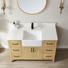 Load image into Gallery viewer, Vinnova Sevilla 48&quot; Vanity in Washed Ash with White Composite Stone Countertop With Mirror- Vinnova