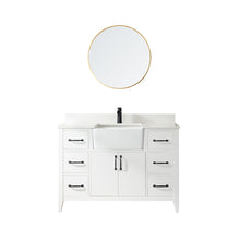Load image into Gallery viewer, Vinnova Sevilla 48&quot; Vanity in White with White Composite Stone Countertop With Mirror- Vinnova