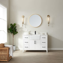Load image into Gallery viewer, Vinnova Sevilla 48&quot; Vanity in White with White Composite Stone Countertop With Mirror- Vinnova