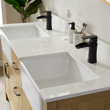 Load image into Gallery viewer, Vinnova Sevilla 60&quot; Vanity in Washed Ash with White Composite Stone Countertop With Mirror- Vinnova