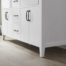 Load image into Gallery viewer, Vinnova Sevilla 60&quot; Vanity in White with White Composite Stone Countertop With Mirror- Vinnova