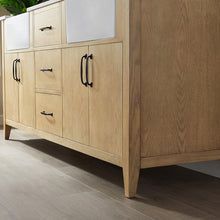 Load image into Gallery viewer, Vinnova Sevilla 72&quot; Vanity in Washed Ash with White Composite Stone Countertop With Mirror- Vinnova