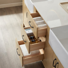 Load image into Gallery viewer, Vinnova Sevilla 72&quot; Vanity in Washed Ash with White Composite Stone Countertop With Mirror- Vinnova