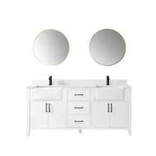 Load image into Gallery viewer, Vinnova Sevilla 72&quot; Vanity in White with White Composite Stone Countertop With Mirror- Vinnova