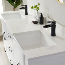 Load image into Gallery viewer, Vinnova Sevilla 72&quot; Vanity in White with White Composite Stone Countertop With Mirror- Vinnova