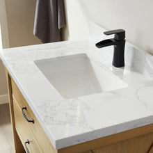 Load image into Gallery viewer, Vinnova Valencia 36&quot; Vanity in Washed Ash with White Composite Grain Stone Countertop With Mirror- Vinnova