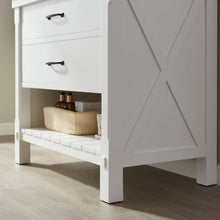 Load image into Gallery viewer, Vinnova Valencia 36&quot; Vanity in White with White Composite Grain Stone Countertop With Mirror- Vinnova