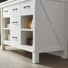 Load image into Gallery viewer, Vinnova Valencia 48&quot; Vanity in White with White Composite Grain Stone Countertop With Mirror- Vinnova