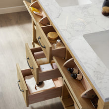 Load image into Gallery viewer, Vinnova Valencia 60&quot; Vanity in Washed Ash with White Composite Grain Stone Countertop With Mirror- Vinnova