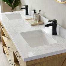 Load image into Gallery viewer, Vinnova Valencia 72&quot; Vanity in Washed Ash with White Composite Grain Stone Countertop With Mirror- Vinnova