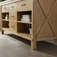 Load image into Gallery viewer, Vinnova Valencia 72&quot; Vanity in Washed Ash with White Composite Grain Stone Countertop With Mirror- Vinnova