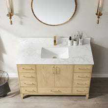 Load image into Gallery viewer, Vinnova Zaragoza 48&quot; Vanity in Washed Ash with White Composite Grain Stone Countertop With Mirror- Vinnova