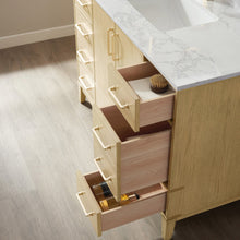 Load image into Gallery viewer, Vinnova Zaragoza 48&quot; Vanity in Washed Ash with White Composite Grain Stone Countertop With Mirror- Vinnova