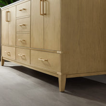 Load image into Gallery viewer, Vinnova Zaragoza 72&quot; Vanity in Washed Ash with White Composite Grain Stone Countertop With Mirror- Vinnova