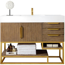 Load image into Gallery viewer, James Martin Columbia 48&quot; Latte Oak - Radiant Gold Single Vanity- James Martin