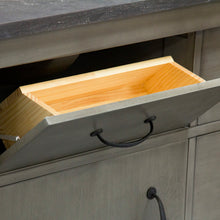 Load image into Gallery viewer, Water Creation 72 Inch Grizzle Grey Double Sink Bathroom Vanity With Mirrors With Blue Limestone Counter Top From The Aberdeen Collection- Water Creation