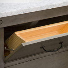 Load image into Gallery viewer, Water Creation 72 Inch Grizzle Grey Double Sink Bathroom Vanity With Mirror With Carrara White Marble Counter Top From The Aberdeen Collection- Water Creation