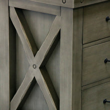 Load image into Gallery viewer, Water Creation 72 Inch Grizzle Grey Double Sink Bathroom Vanity With Mirror And Faucets With Blue Limestone Counter Top From The Aberdeen Collection- Water Creation