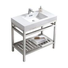 Load image into Gallery viewer, Cisco 36&quot; Stainless Steel Console with Acrylic Sink - Vanity Grace Store