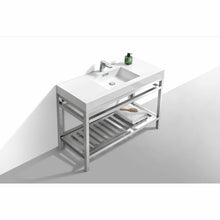 Load image into Gallery viewer, Cisco 48&quot; Stainless Steel Console with Acrylic Sink - Vanity Grace Store