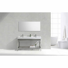 Load image into Gallery viewer, Cisco 60&quot; Double Sink Stainless Steel Console with Acrylic Sink - Vanity Grace Store