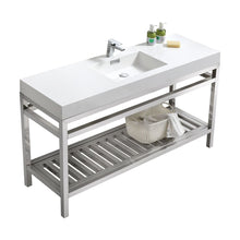 Load image into Gallery viewer, Cisco 60&quot; Single Sink Stainless Steel Console with Acrylic Sink - Vanity Grace Store