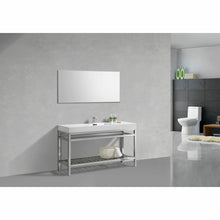 Load image into Gallery viewer, Cisco 60&quot; Single Sink Stainless Steel Console with Acrylic Sink - Vanity Grace Store
