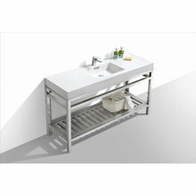 Load image into Gallery viewer, Cisco 60&quot; Single Sink Stainless Steel Console with Acrylic Sink - Vanity Grace Store