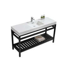 Load image into Gallery viewer, Cisco 60&quot; Single Sink Stainless Steel Console with Acrylic Sink - Vanity Grace Store