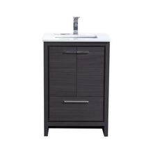 Load image into Gallery viewer, KubeBath Dolce 24&quot; Modern Bathroom Vanity with White Quartz Counter-Top - Vanity Grace Store