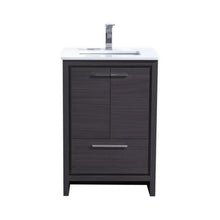 Load image into Gallery viewer, KubeBath Dolce 24&quot; Modern Bathroom Vanity with White Quartz Counter-Top- Kubebath